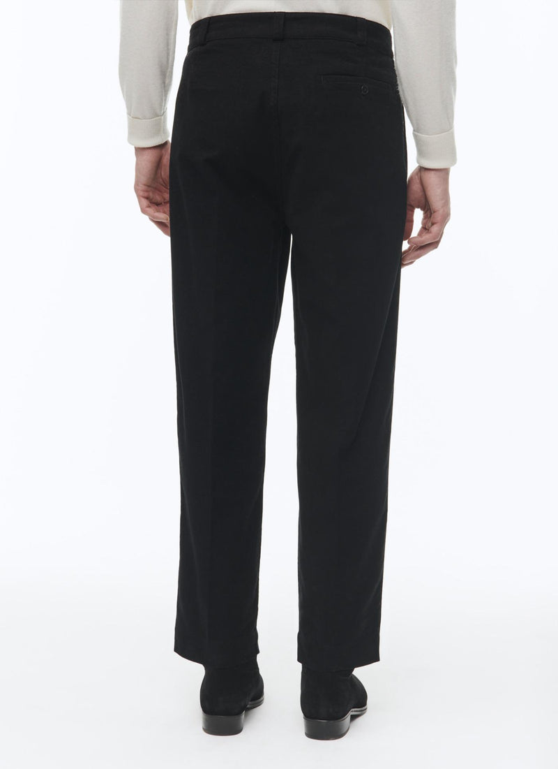 Fursac - Pantalon Chino Droit En Coton Biologique - Noir