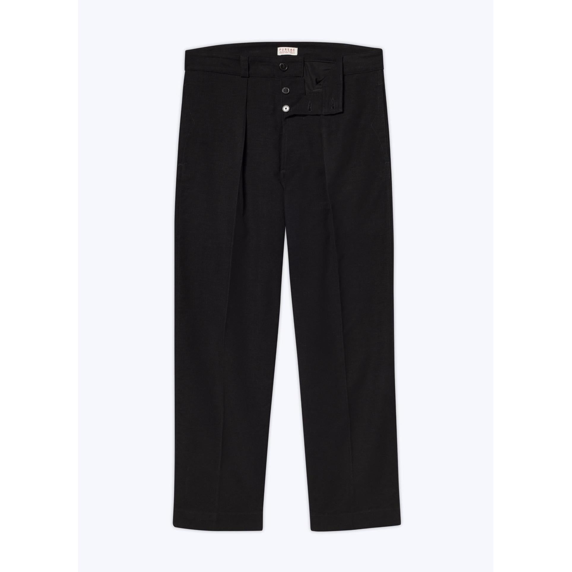 Chinos rectos de algodón orgánico - Negro