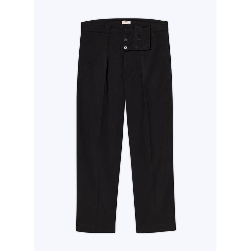Pantalon Chino Droit En Coton Biologique - Noir