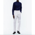 Pantalones chinos de sarga de algodón - Blanco