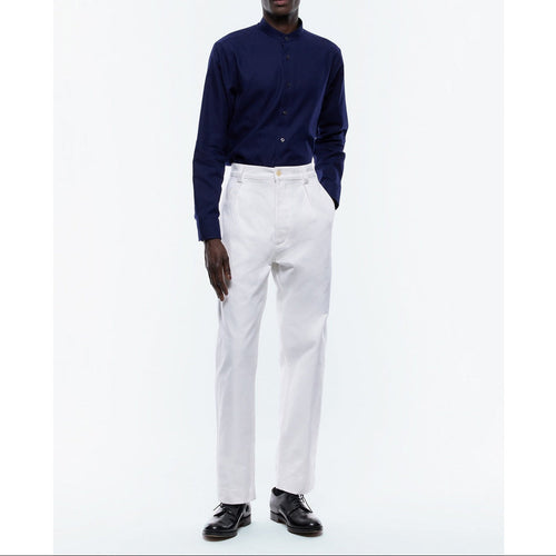 Pantalones chinos de sarga de algodón - Blanco