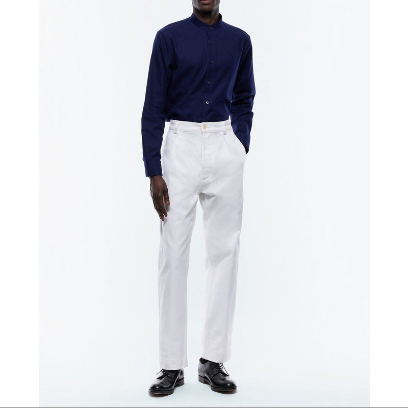 Pantalones chinos de sarga de algodón - Blanco