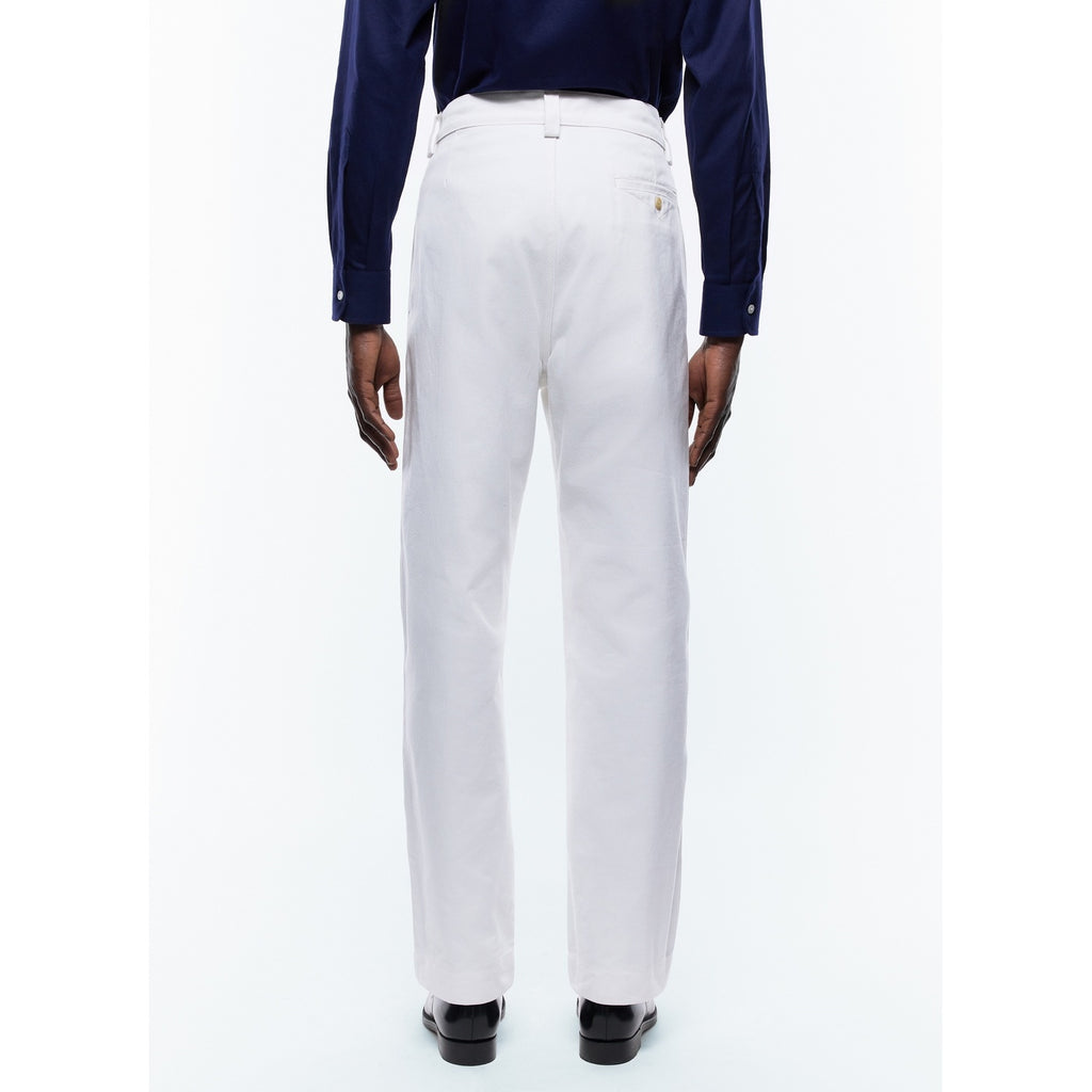 Pantalon Chino En Twill De Coton - Blanc
