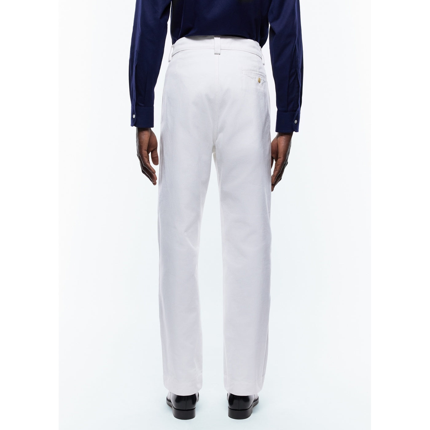 Pantalones chinos de sarga de algodón - Blanco