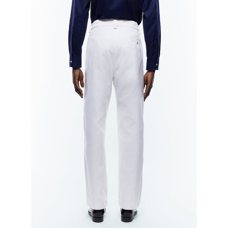 Pantalones chinos de sarga de algodón - Blanco