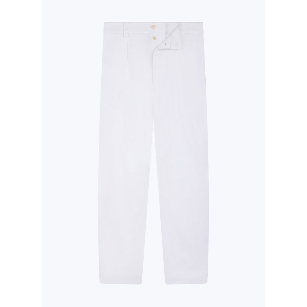 Pantalones chinos de sarga de algodón - Blanco