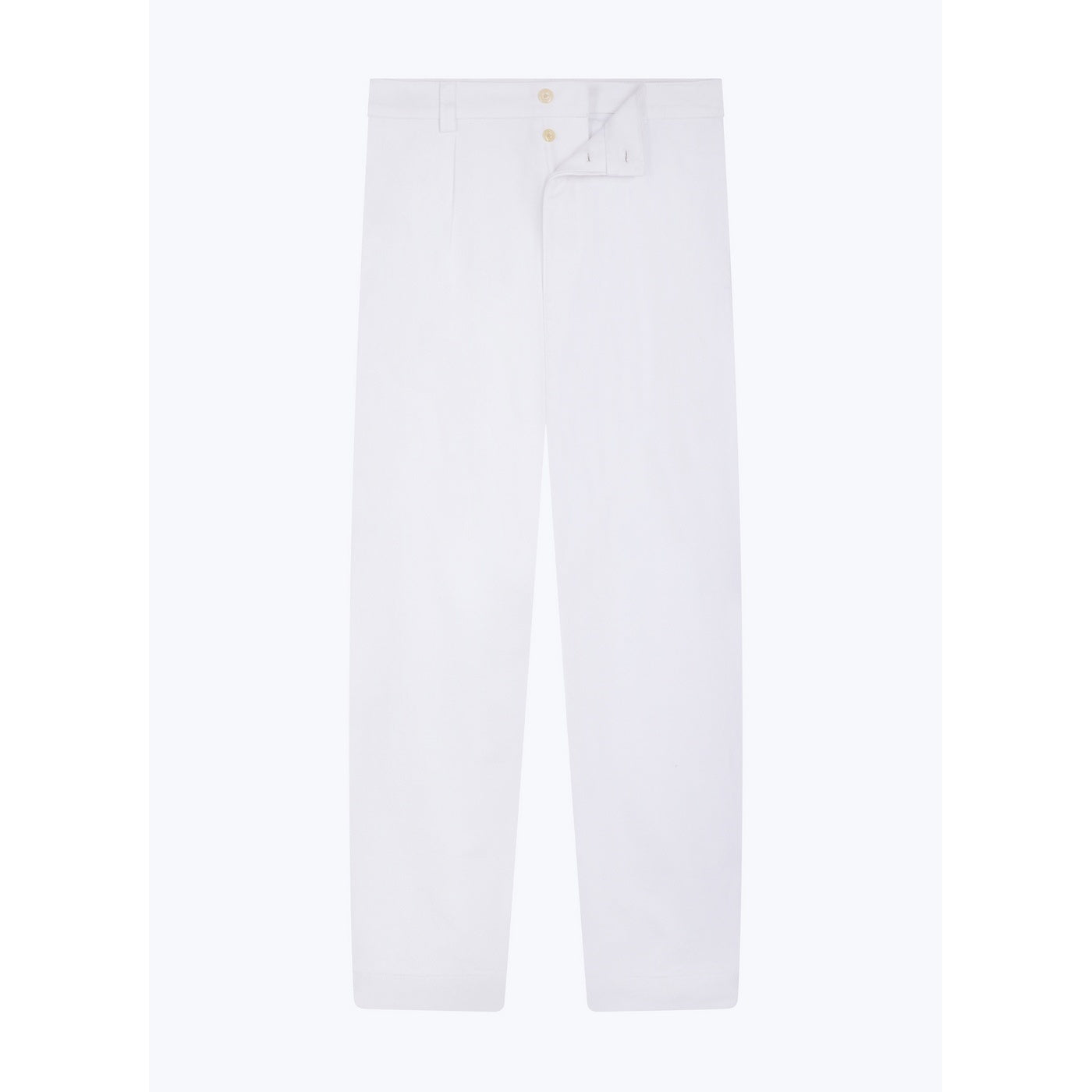 Pantalones chinos de sarga de algodón - Blanco