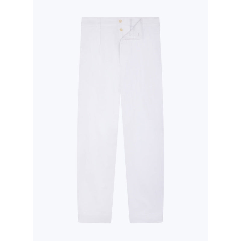 Pantalones chinos de sarga de algodón - Blanco