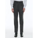 Pantalón recto de franela de lana - Gris