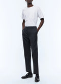 Pantalon Élastiqué En Fresco - Acier