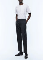 Pantalon Élastiqué En Fresco - Acier