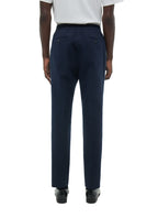 Pantalon Élastiqué En Seersucker - Marine
