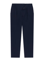 Pantalon Élastiqué En Seersucker - Marine
