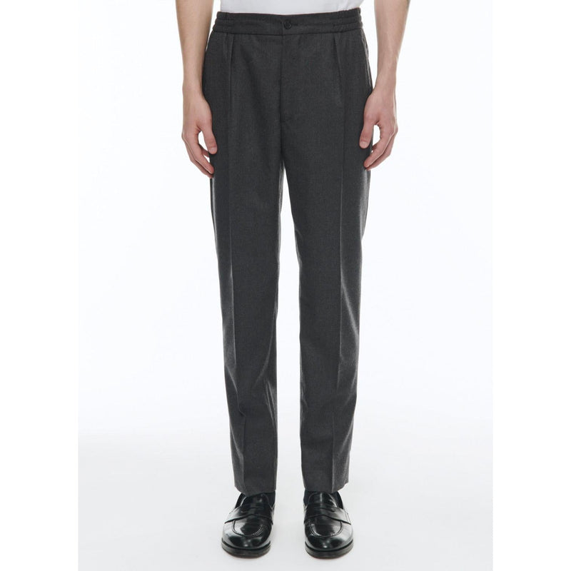 Pantalón de franela de lana elástica - Acero - Hombre