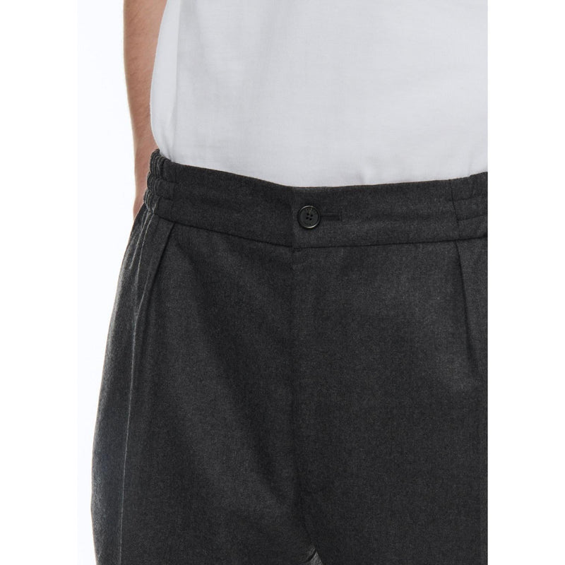 Pantalón de franela de lana elástica - Acero - Hombre