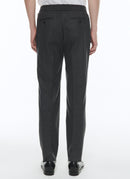 Pantalon Élastiqué En Flanelle De Laine - Acier - Homme