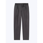 Fursac - Pantalon Élastiqué En Flanelle De Laine - Acier - Homme