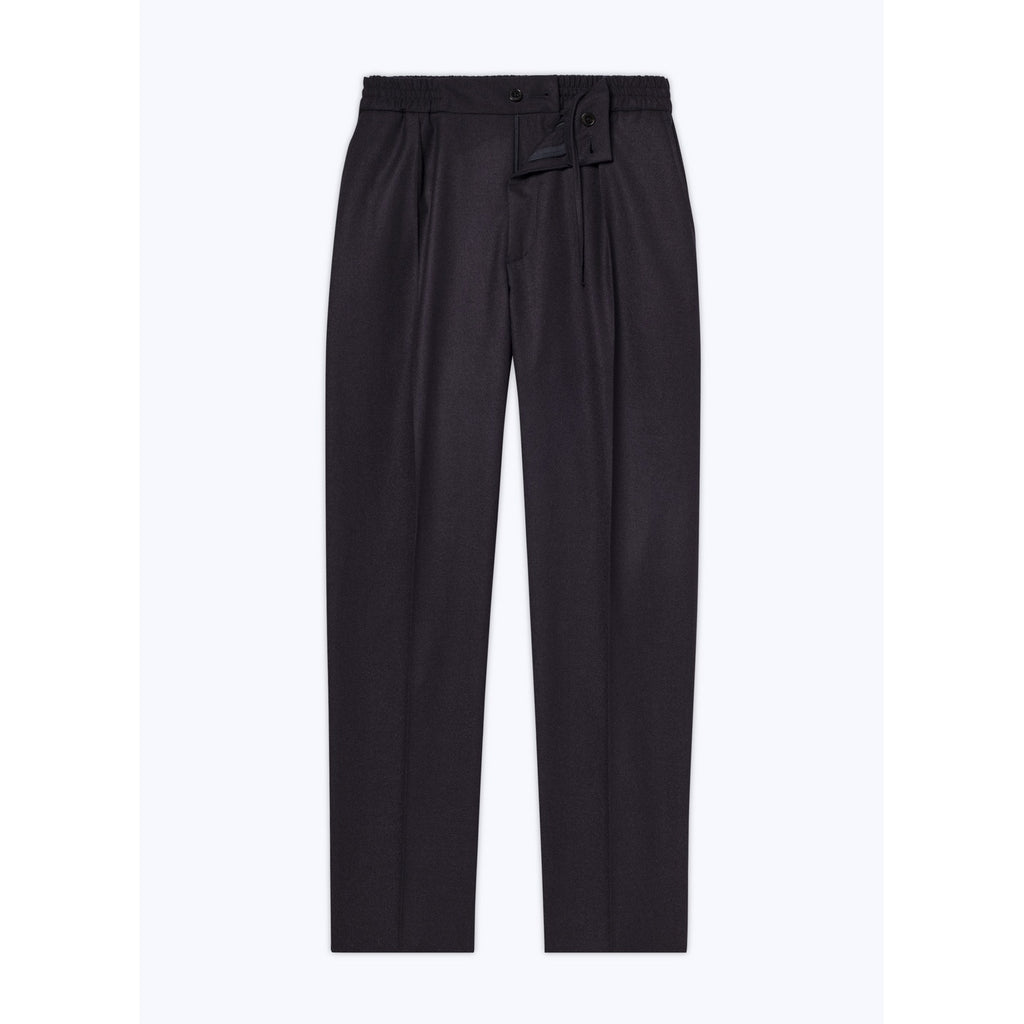 Hose mit elastischem Bund aus Wollflanell - Blau