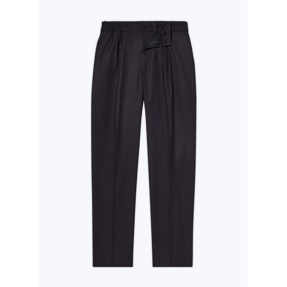 Hose mit elastischem Bund aus Wollflanell - Blau