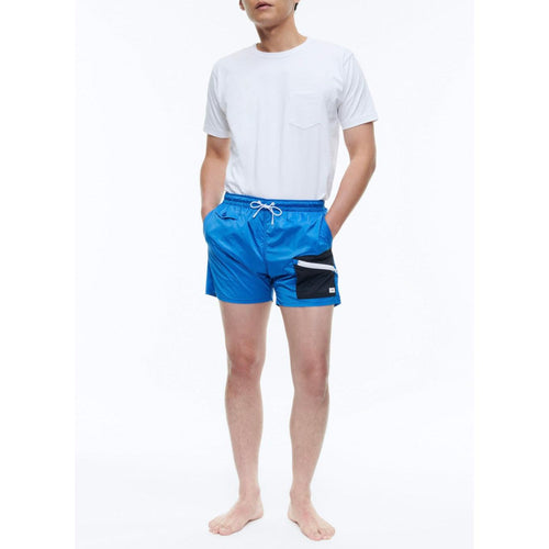 Fursac - Short De Bain En Tissu Technique - Bleu
