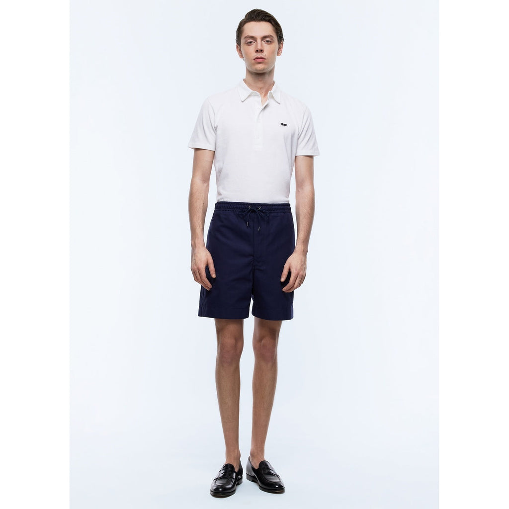 Fursac - Shorts de algodón elástico - Azul Marino