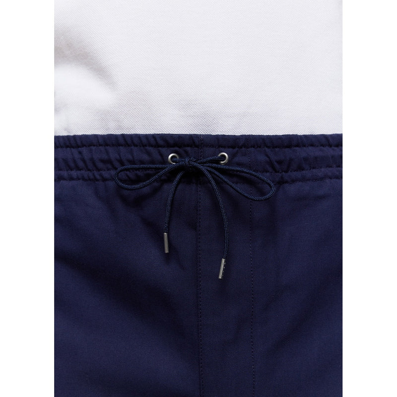 Fursac - Short Élastiqué En Coton - Bleu Marine