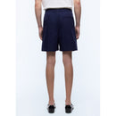 Fursac - Short Élastiqué En Coton - Bleu Marine