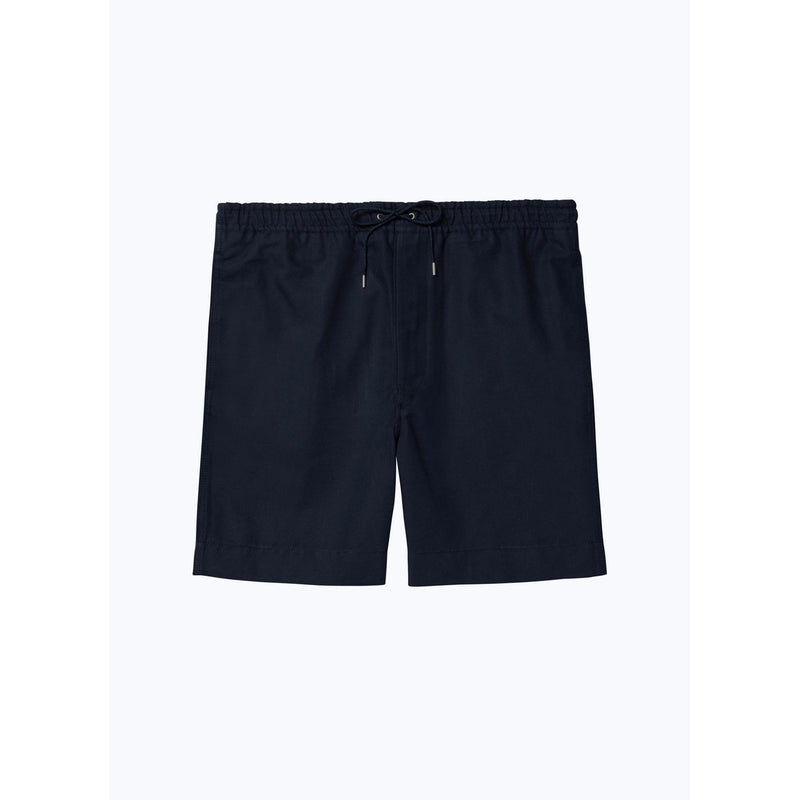 Fursac - Short Élastiqué En Coton - Bleu Marine