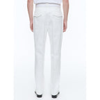 Plain Gabardine Trousers - White