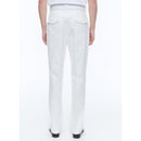 Pantalón liso de gabardina - Blanco