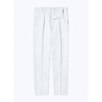 Plain Gabardine Trousers - White