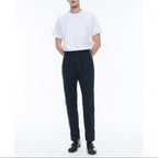 Plain Gabardine Trousers - Navy