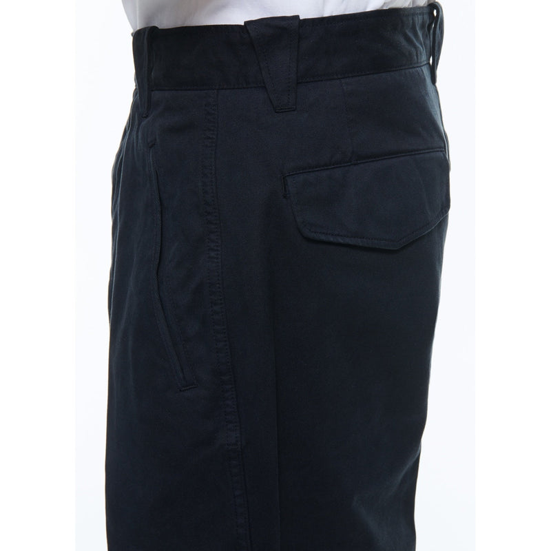 Pantalón Liso De Gabardina - Azul Marino