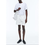 Fursac - Short En Jersey De Coton - Blanc