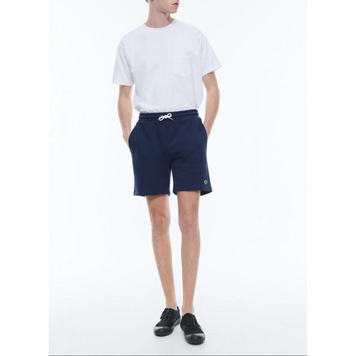 Shorts de punto de algodón - Azul