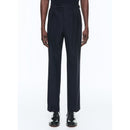 Pantalon À Pinces En Laine Certifiée - Bleu