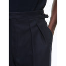 Pantalon À Pinces En Laine Certifiée - Bleu