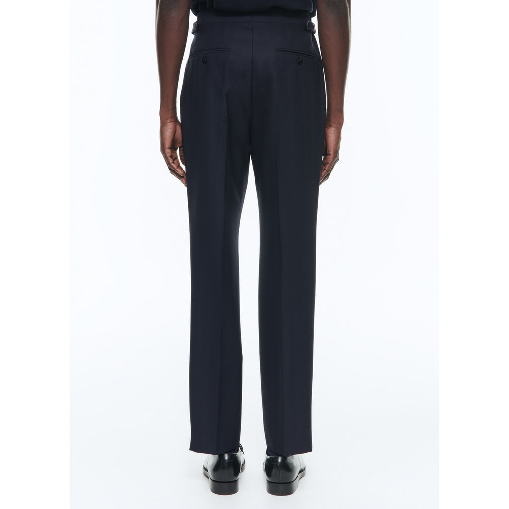 Pantalon À Pinces En Laine Certifiée - Bleu