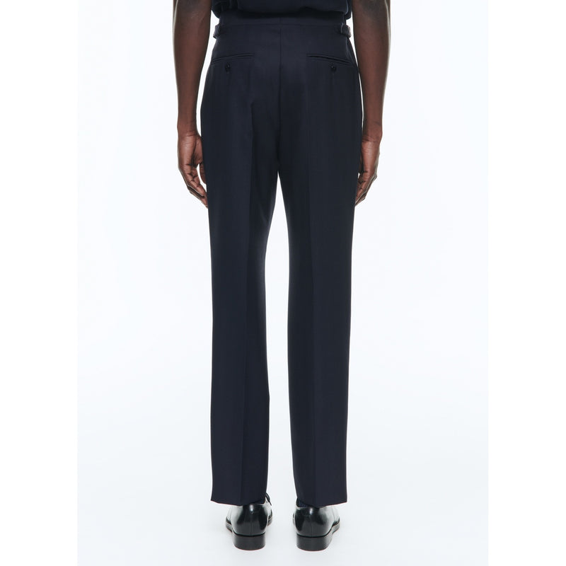 Pantalon À Pinces En Laine Certifiée - Bleu