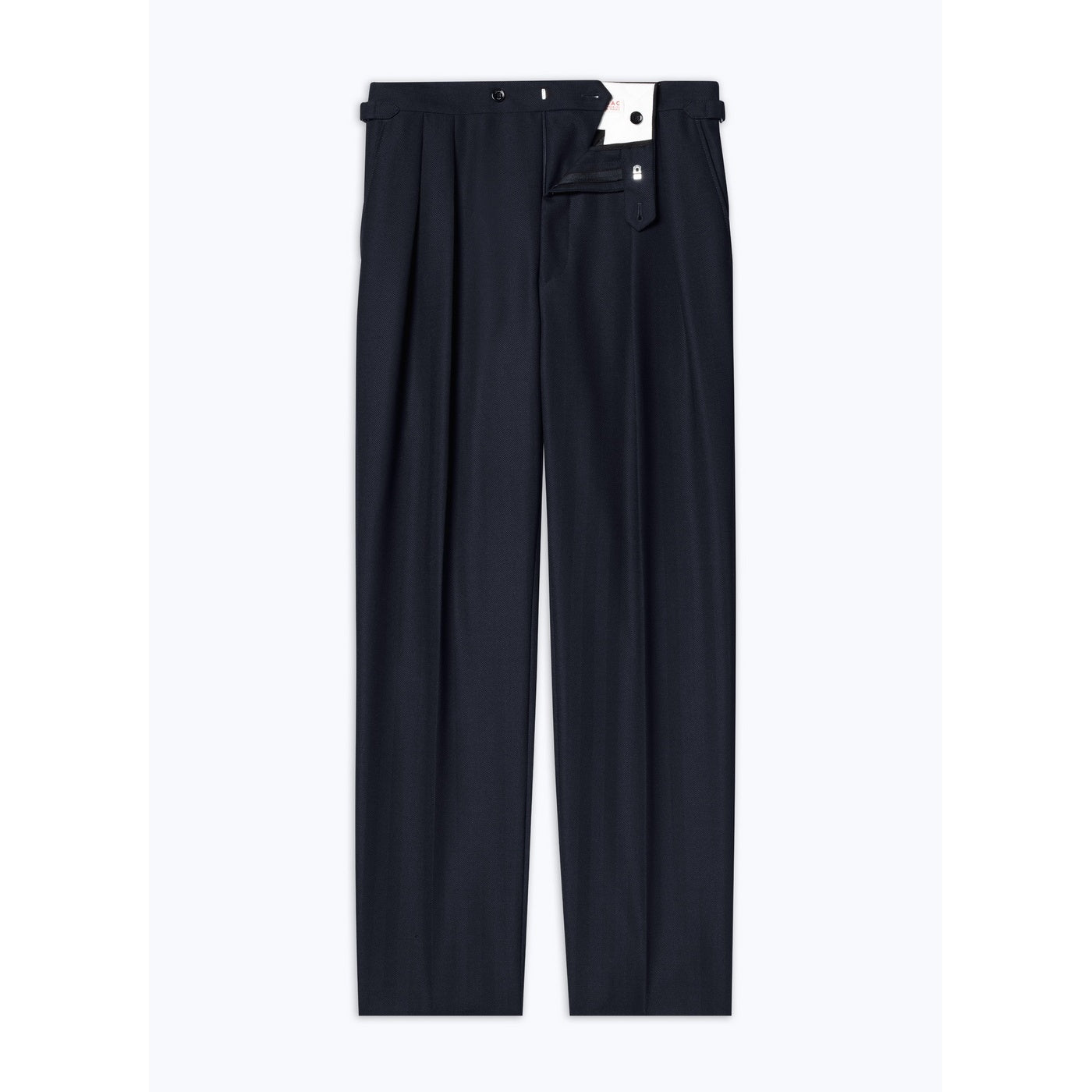 Pantalón plisado de lana certificada - Azul