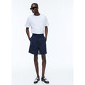 Fursac - Bermuda En Toile De Coton - Bleu Marine