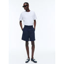 Bermuda En Toile De Coton - Bleu Marine