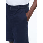 Fursac - Bermuda En Toile De Coton - Bleu Marine