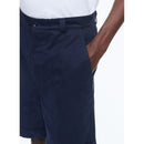 Bermuda En Toile De Coton - Bleu Marine