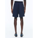 Bermuda En Toile De Coton - Bleu Marine
