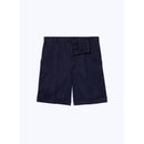 Bermuda En Toile De Coton - Bleu Marine