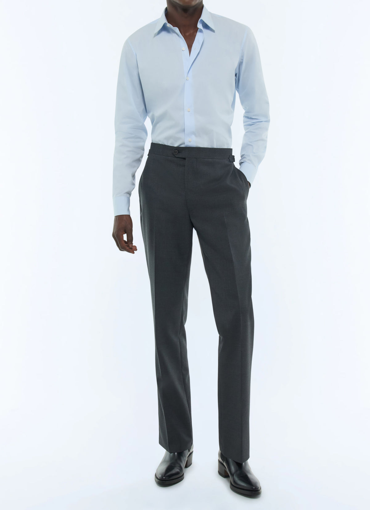 Pantalon Flare En Fresco - Acier