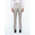 Pantalon Ajusté En Laine À Rayures - Ecru - Rayures Roses