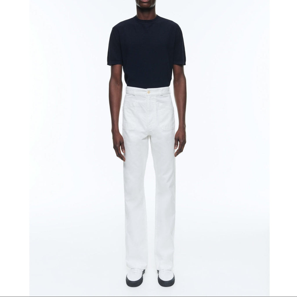 Pantalones con bolsillo de parche - Blanco