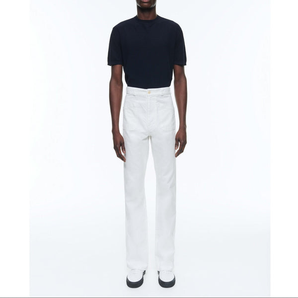 Pantalones con bolsillo de parche - Blanco